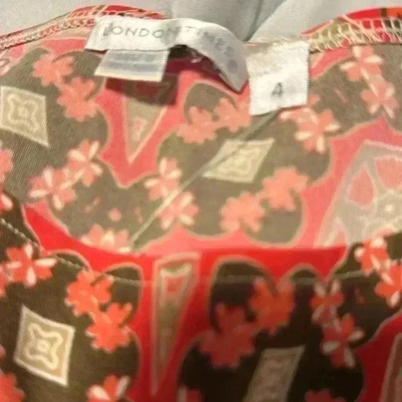 3/25 promo! Vintage London Times Shift dress size 4 - Picture 3 of 5